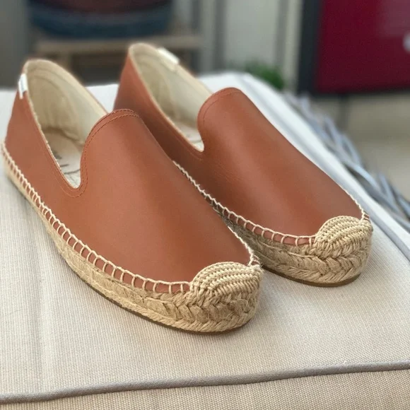 Soludos Tan Leather Espadrille Loafers Soludos | Shoes | Soludos Leather Platform Espadrilles Size  main image 4